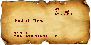 Dostal Abod névjegykártya